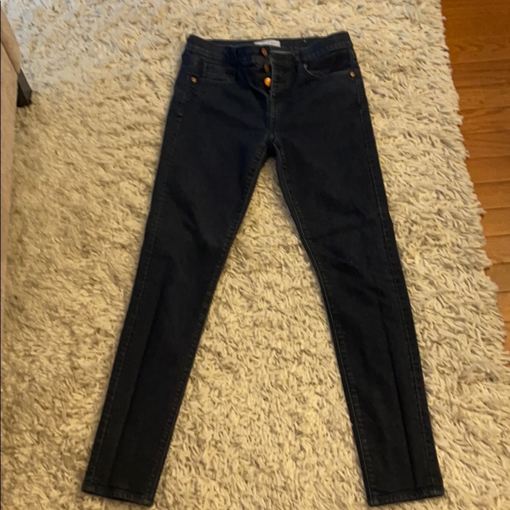 LOFT skinny button fly jeans